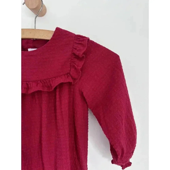 4-5Y Zara Textured Red Dress - Picture 4 of 7